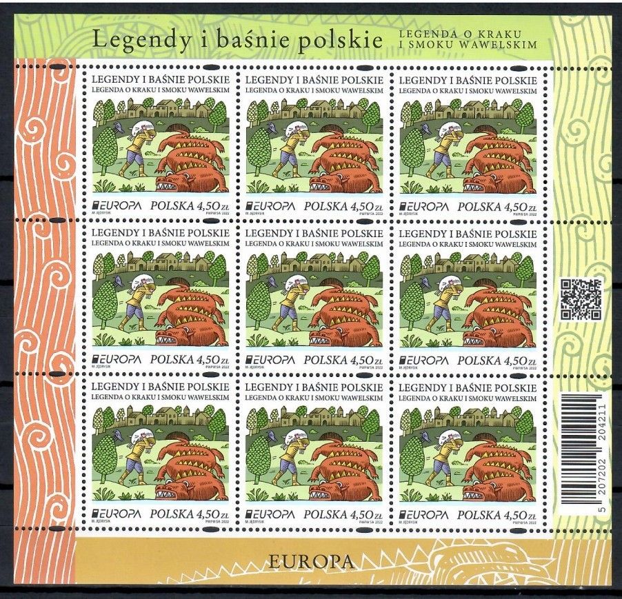 Znaczek Polska 2022 Mi ark 5357 Fi ark 5207 Czyste **