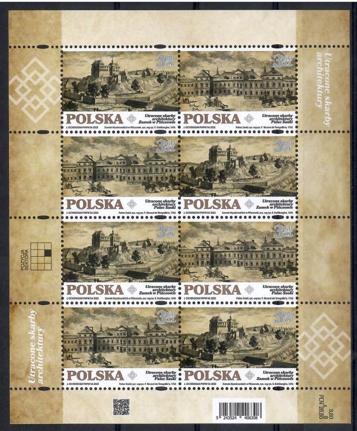 Znaczek Polska 2022 Mi ark 5394-5395 Fi ark 5243-5244 Czyste **