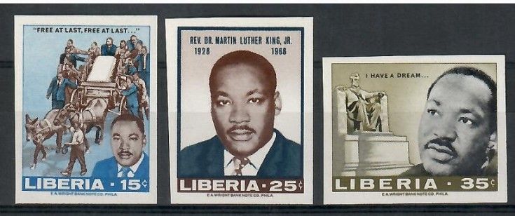 Znaczek Liberia 1968 Mi 702-704B Czyste **
