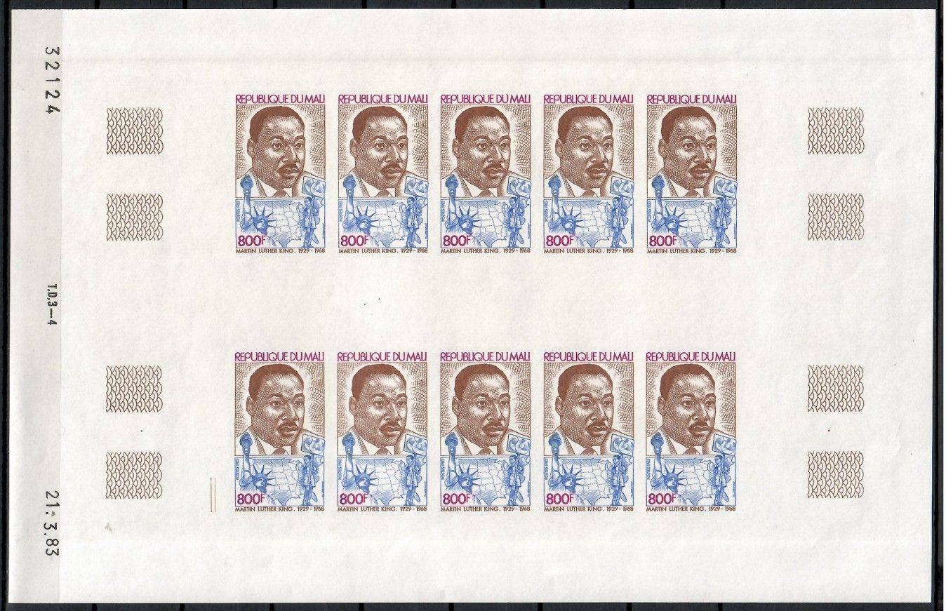 Znaczek Mali 1983 Mi ark 955B Czyste **