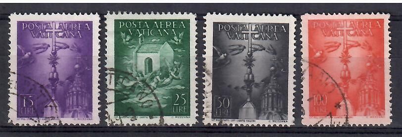 Znaczek Watykan 1947 Mi 143-146 Stemplowane