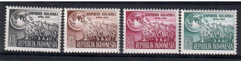 Znaczek Indonezja 1955 Mi 134-137 Czyste **