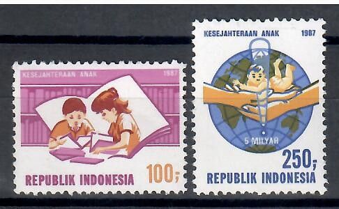 Znaczek Indonezja 1987 Mi 1233-1234 Czyste **