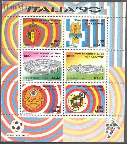 Znaczek Włochy 1990 Mi bl 7 Czyste **