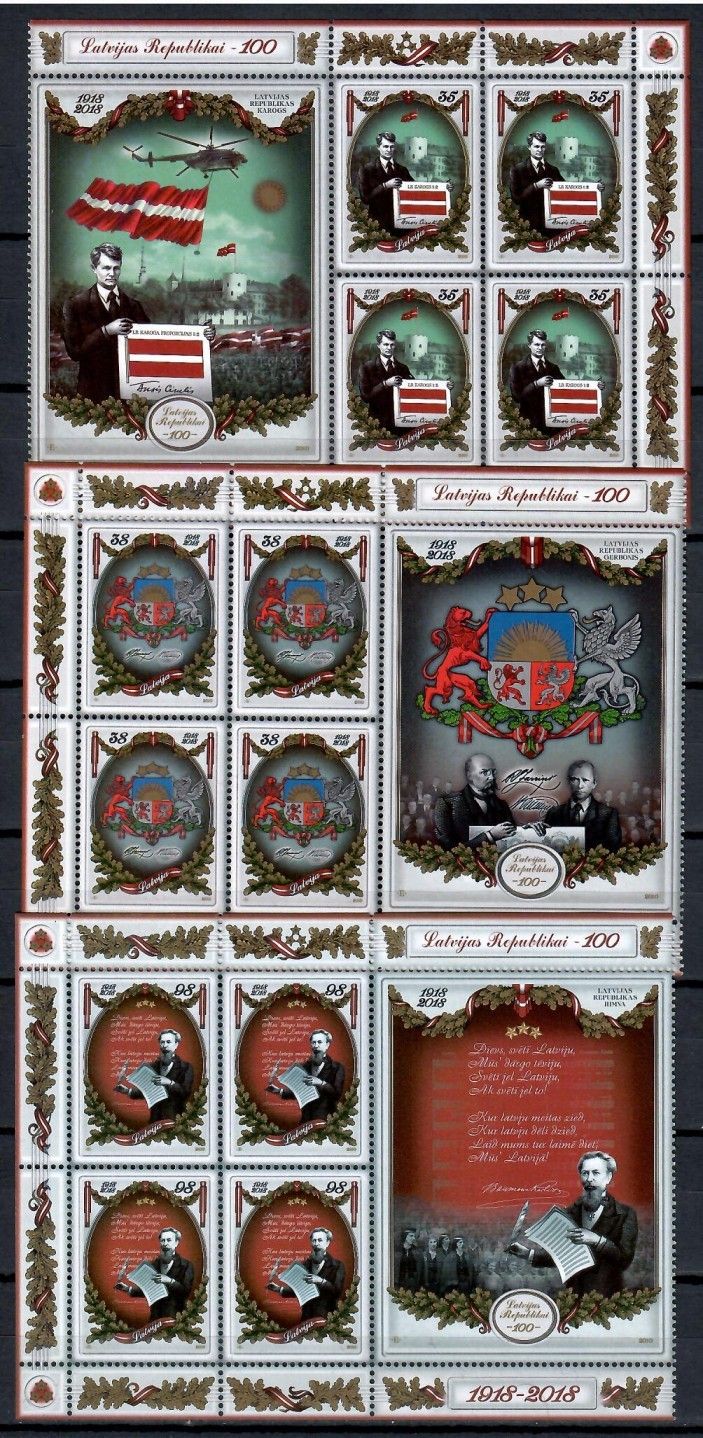 Znaczek Łotwa 2011 Mi 795-797 Czyste **