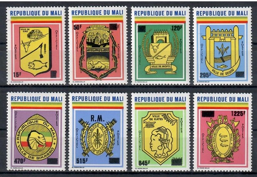 Znaczek Mali 1984 Mi die 31-38 Czyste **