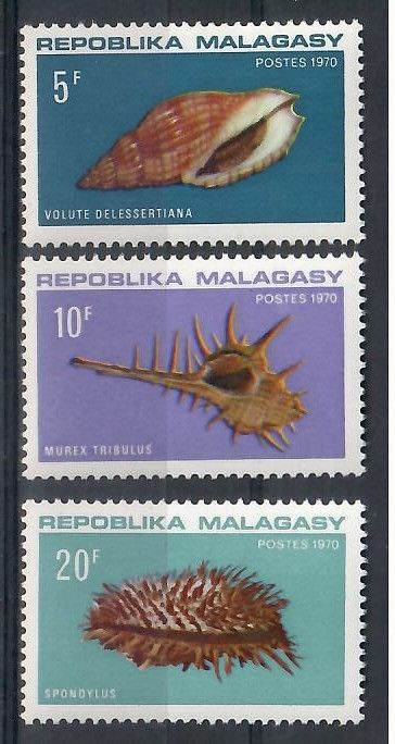 Znaczek Madagaskar 1970 Mi 618-620 Czyste **
