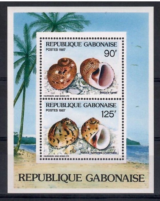 Znaczek Gabon 1987 Mi bl 57 Czyste **