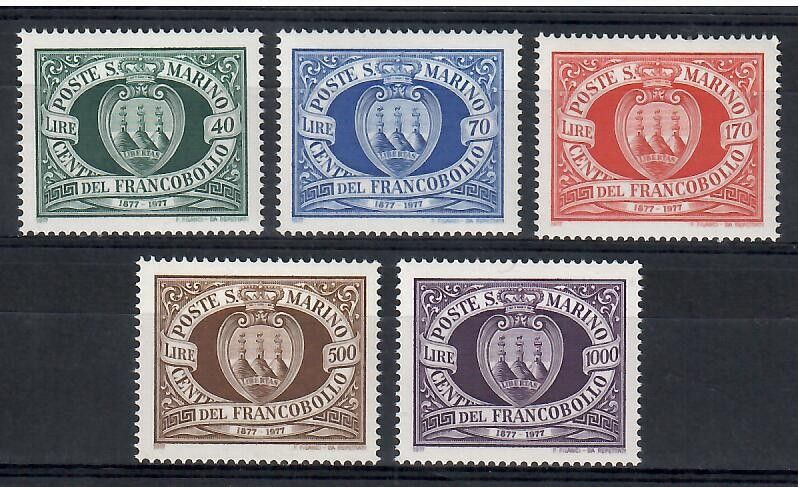 Znaczek San Marino 1977 Mi 1139-1143 Czyste **