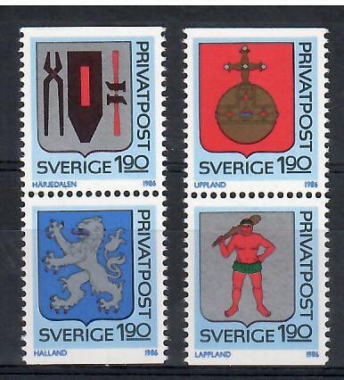 Znaczek Szwecja 1986 Mi 1386-1389 Czyste **