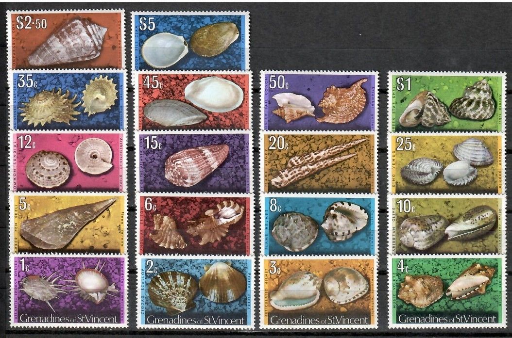 Znaczek Grenadines of St Vincent 1974 Mi 32-49I Czyste **