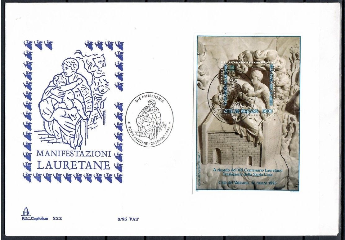 Znaczek Watykan 1995 Mi bl 15 FDC