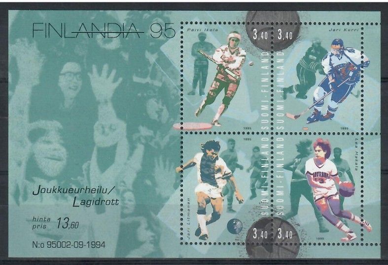 Znaczek Finlandia 1995 Mi bl 15 Czyste **