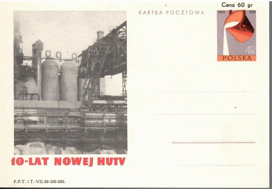 Znaczek Polska 1959 Fi Cp 171b Całość pocztowa