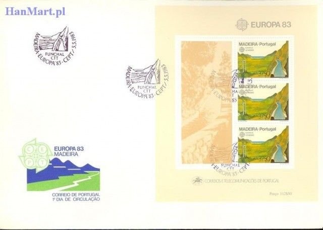 Znaczek Madera 1983 Mi bl 4 FDC