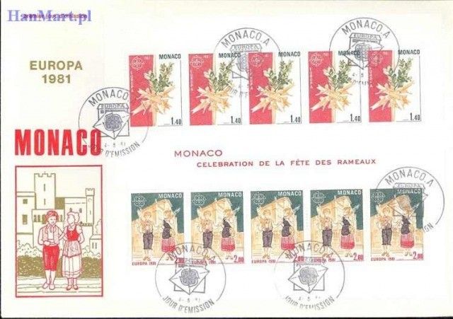 Znaczek Monako 1981 Mi bl 17 FDC