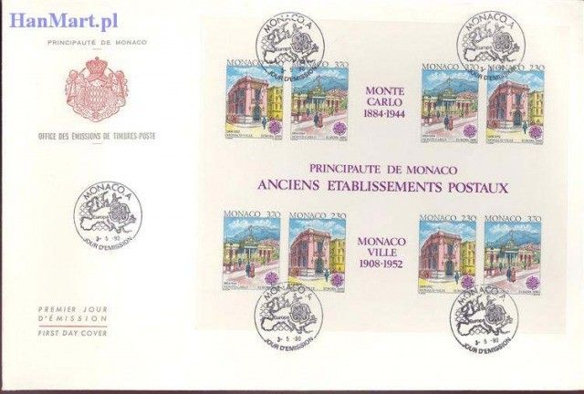 Znaczek Monako 1990 Mi bl 47 FDC
