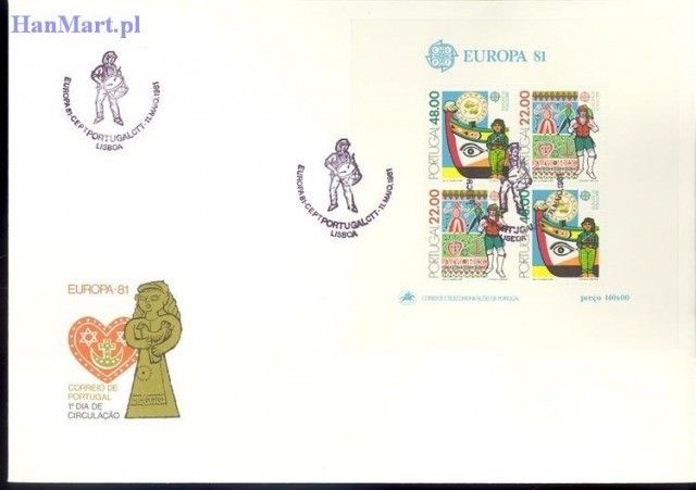 Znaczek Portugalia 1981 Mi bl 32 FDC