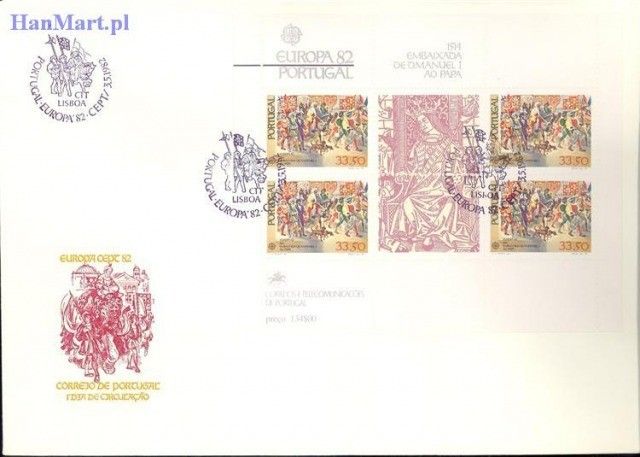 Znaczek Portugalia 1982 Mi bl 35 FDC