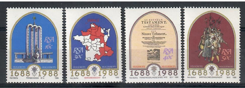 Znaczek Republika Południowej Afryki 1988 Mi 727-730 Czyste **