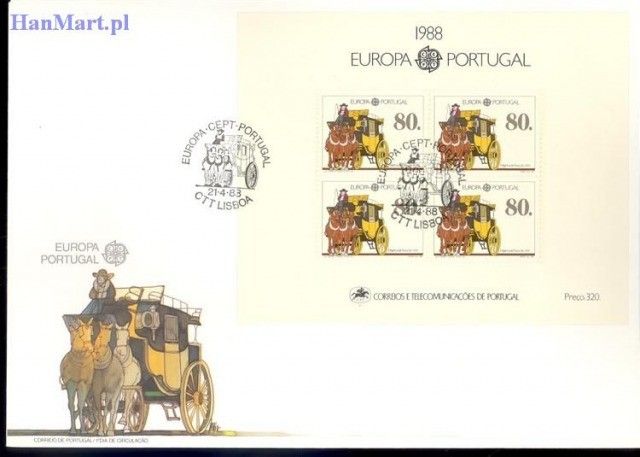Znaczek Portugalia 1988 Mi bl 57 FDC
