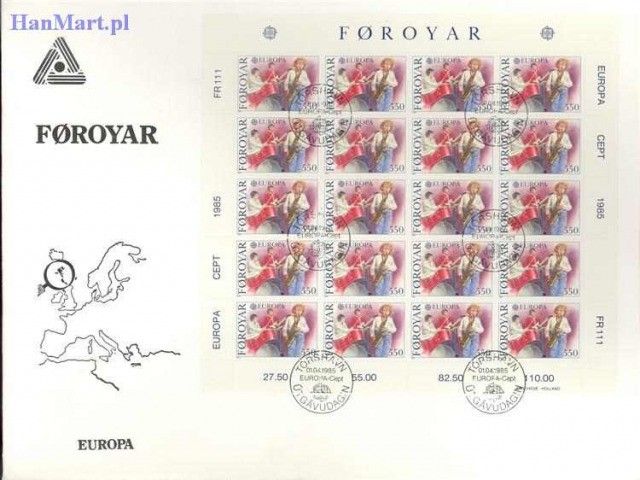 Znaczek Wyspy Owcze 1985 Mi 116-117 FDC