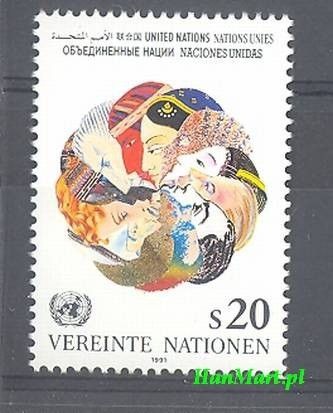 Znaczek Narody Zjednoczone Wiedeń 1991 Mi 116 Czyste **