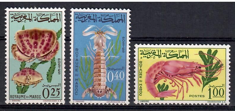 Znaczek Maroko 1965 Mi 553-555 Czyste **