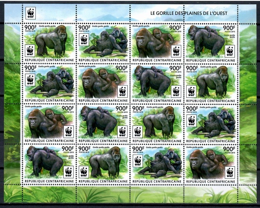 Znaczek Republika Środkowoafrykańska 2015 Mi zd ark 5460-5463 Czyste **