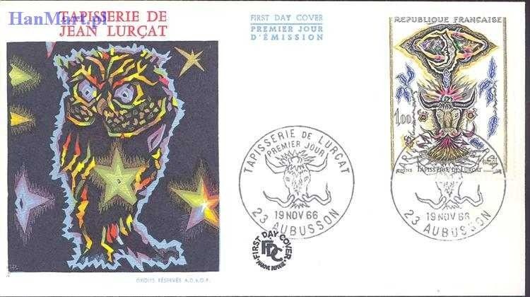 Znaczek Francja 1966 Mi 1564 FDC