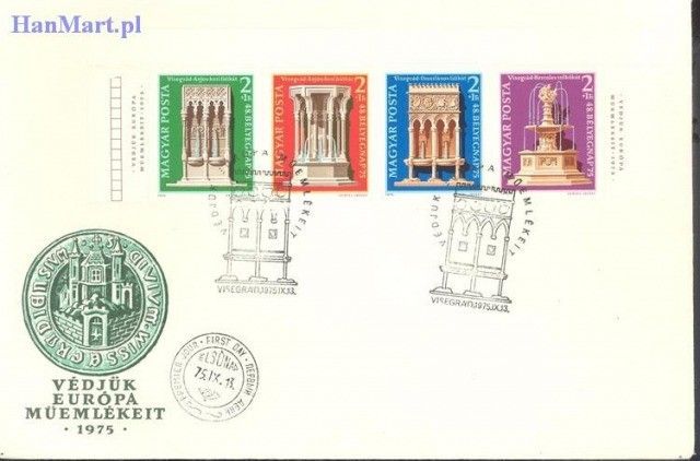 Znaczek Węgry 1975 Mi 3060-3063 FDC