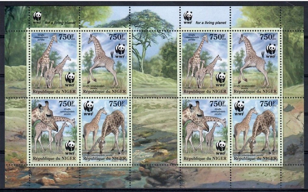 Znaczek Niger 2013 Mi ark 2142-2145 Czyste **