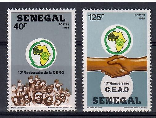 Znaczek Senegal 1987 Mi 927-928 Czyste **