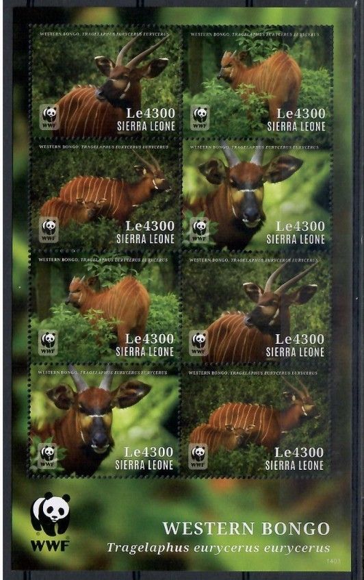 Znaczek Sierra Leone 2014 Mi ark 5850-5857 Czyste **