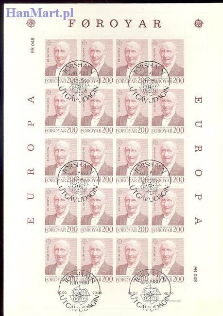 Znaczek Wyspy Owcze 1980 Mi 53-54 FDC