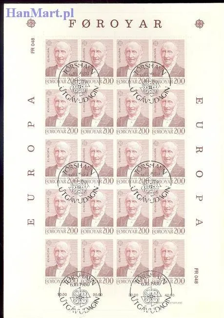 Znaczek Wyspy Owcze 1980 Mi 53-54 FDC