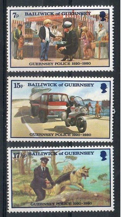 Znaczek Guernsey 1980 Mi 206-208 Czyste **
