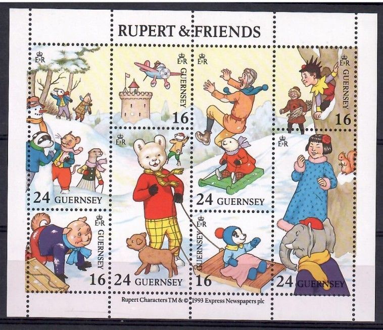 Znaczek Guernsey 1993 Mi ark 590-597 Czyste **