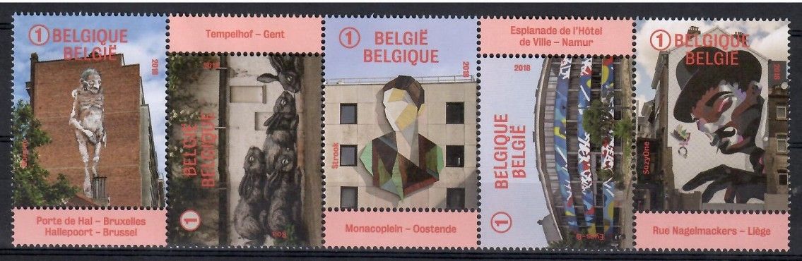Znaczek Belgia 2018 Mi 4816-4820 Czyste **