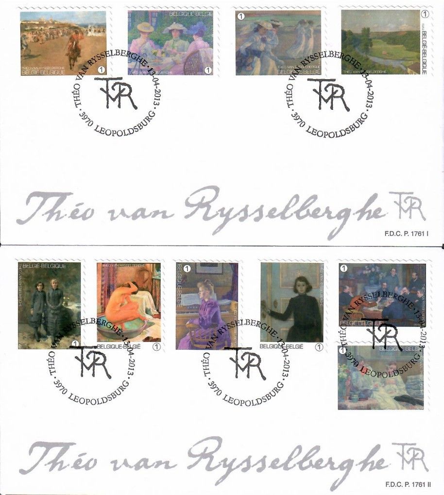 Znaczek Belgia 2013 Mi 4369-4378 FDC
