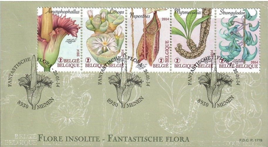 Znaczek Belgia 2014 Mi 4439-4443 FDC