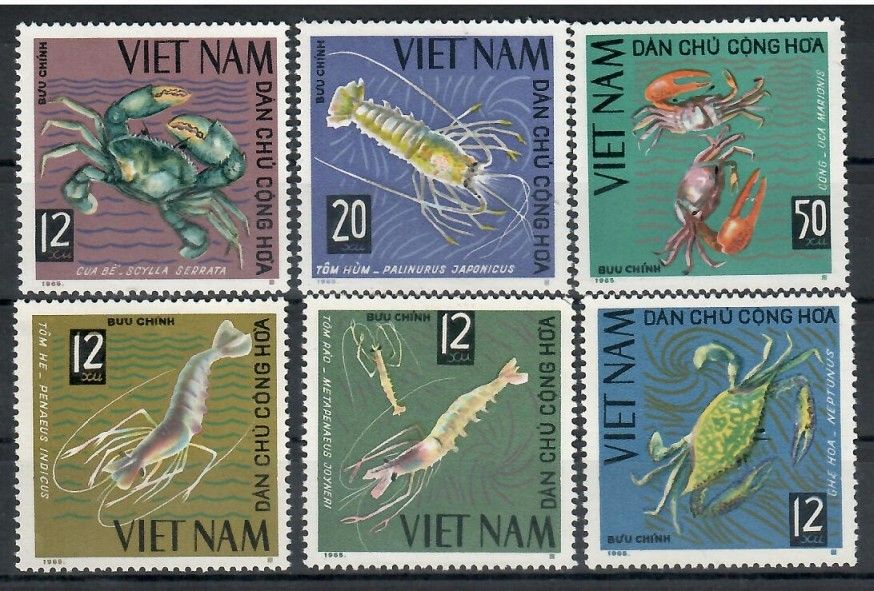 Znaczek Wietnam 1965 Mi 387-392 Czyste **