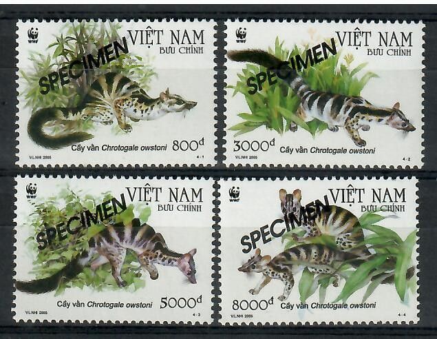 Znaczek Wietnam 2005 Mi spe 3354-3357 Czyste **
