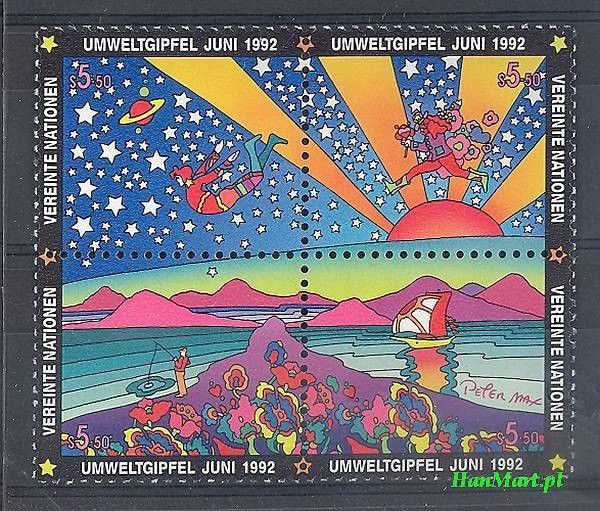 Znaczek Narody Zjednoczone Wiedeń 1992 Mi 129-132 Czyste **