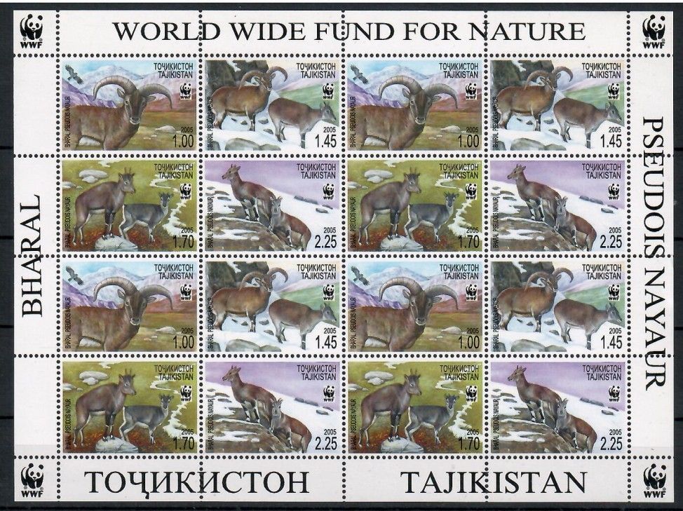 Znaczek Tadżykistan 2005 Mi ark 392-395 Czyste **