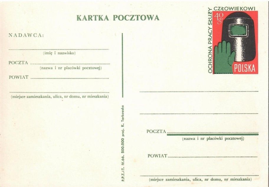 Znaczek Polska 1966 Fi Cp 301 Całostka pocztowa