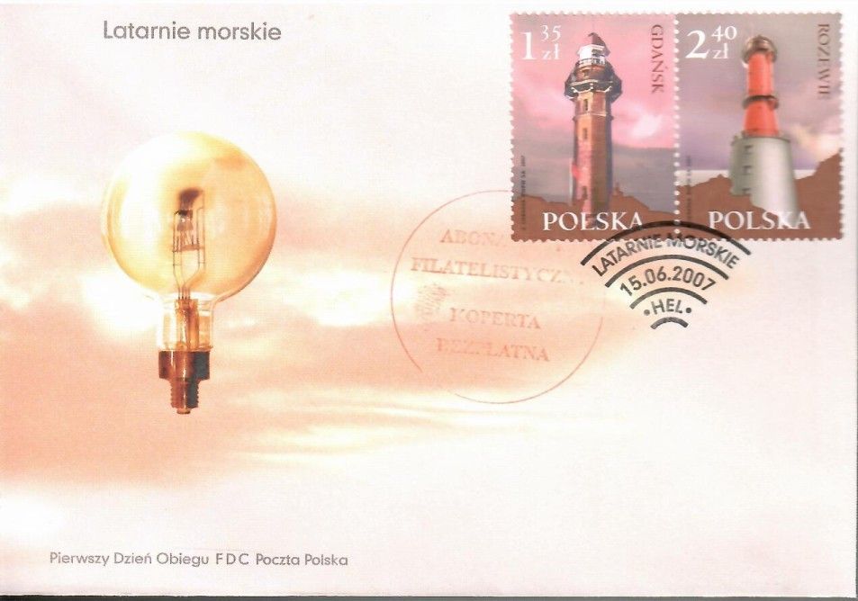 Znaczek Polska 2007 Mi 4318-4319 Fi 4167-4168 FDC