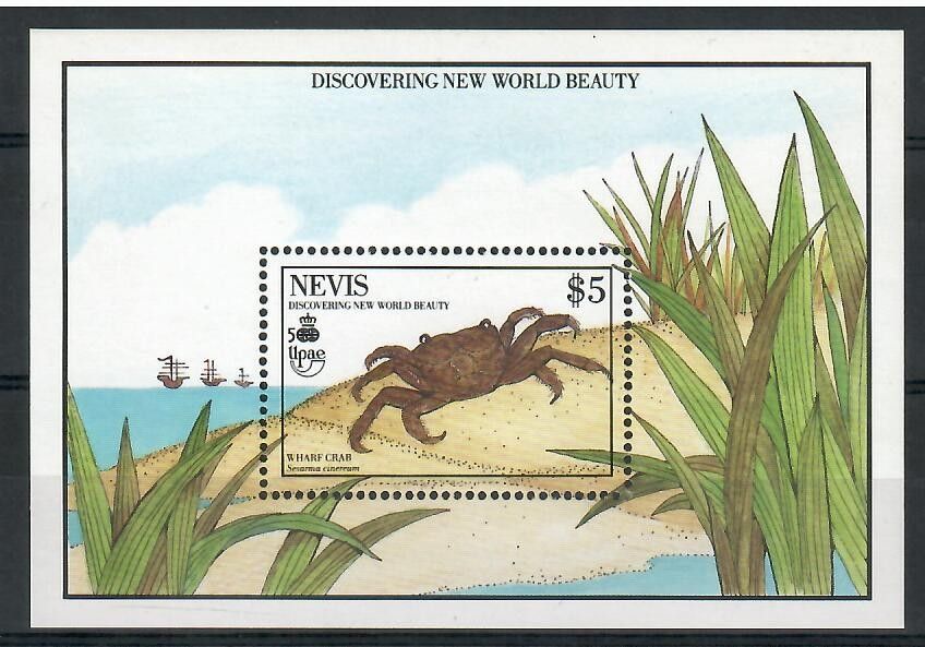 Znaczek Nevis 1990 Mi bl 24 Czyste **