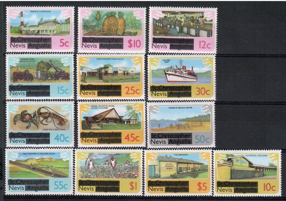 Znaczek Nevis 1980 Mi 25-37 Czyste **