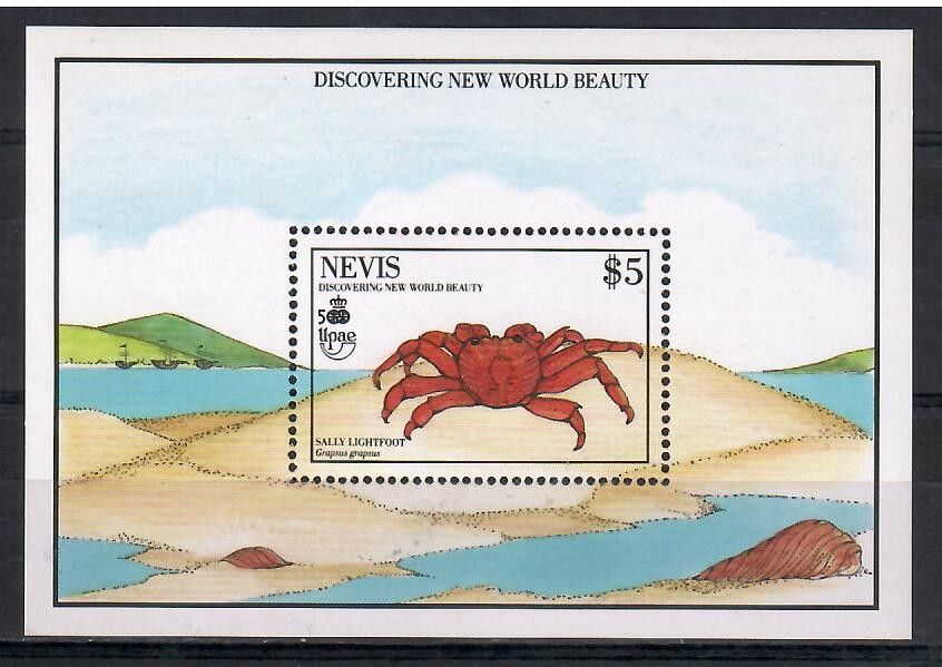 Znaczek Nevis 1990 Mi bl 25 Czyste **